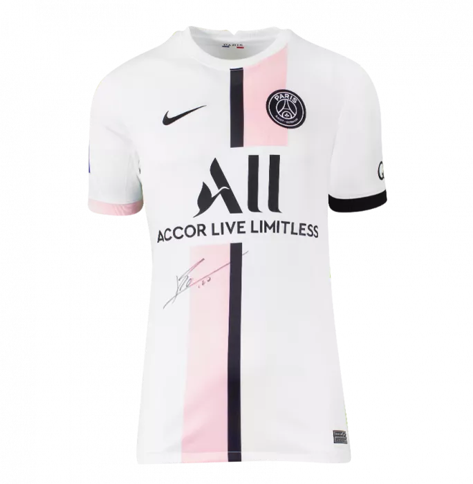 Lionel Messi Official Paris Saint-Germain Front Signed And Framed 2021-22 Away Shirt