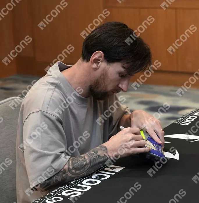 Lionel Messi Official Signed Adidas F50 X Boot In Acrylic Case