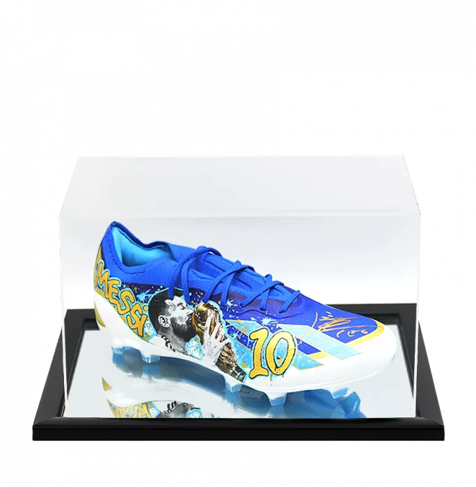 Lionel Messi Official Signed Adidas Football Boot In Acrylic Case: MurWalls Limited Edition