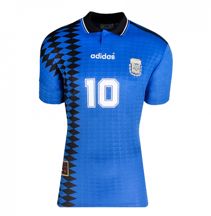 Lionel Messi Official Signed Argentina 1994 Reissue Away Shirt In Classic Frame: Number 10