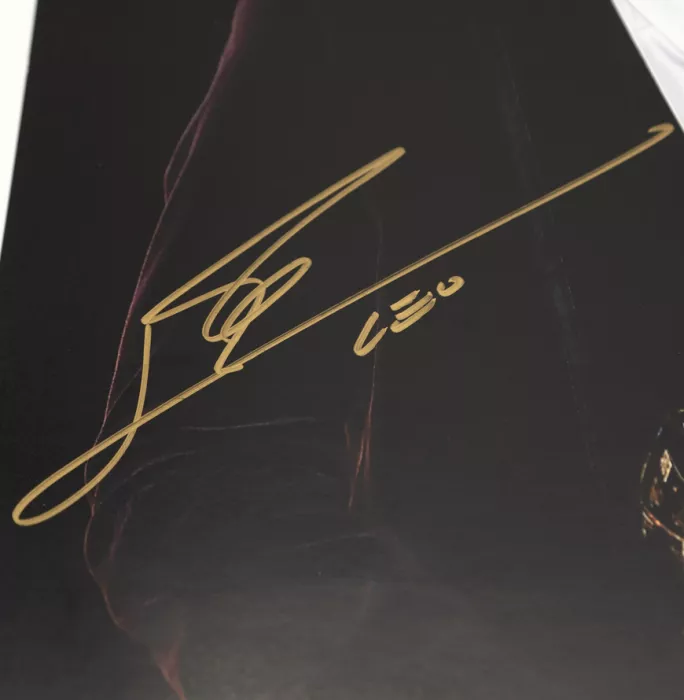 Lionel Messi Official Signed Photo In Black Wooden Frame: 2011 Ballon D'Or Winner