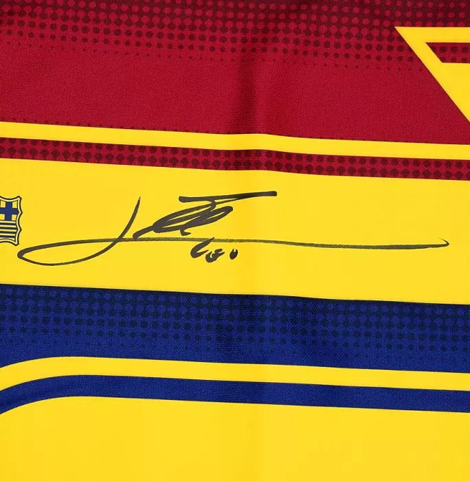 Lionel Messi Official UEFA Champions League Back Signed And Framed FC Barcelona 2020-21 Home Shirt