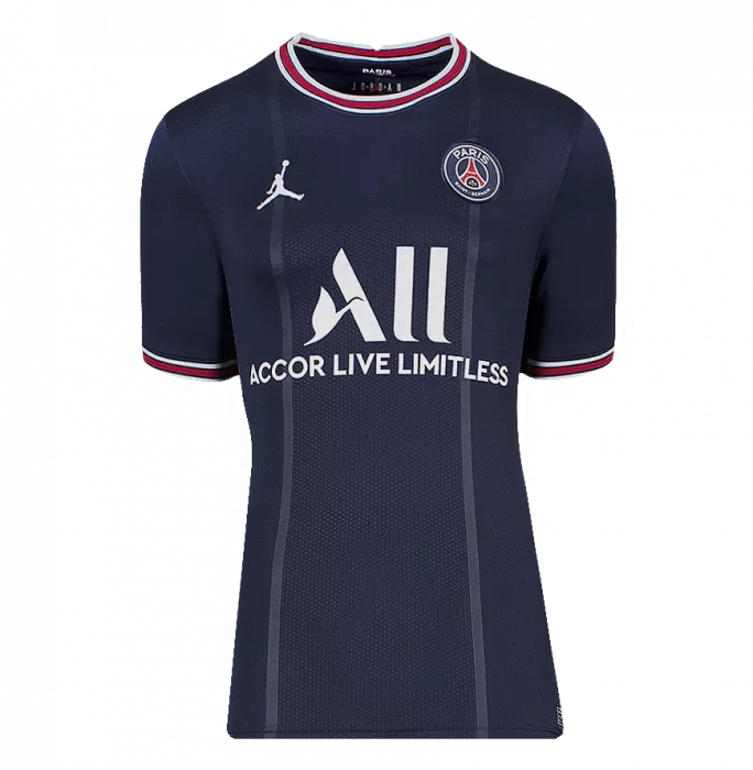 Lionel Messi Official UEFA Champions League Back Signed And Framed Paris Saint-Germain 2021-22 Home Shirt