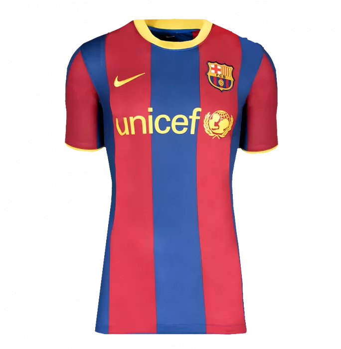 Lionel Messi Official UEFA Champions League Back Signed And Hero Framed FC Barcelona 2010-11 Home Shirt