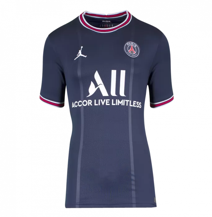 Lionel Messi Official UEFA Champions League Back Signed And Framed Paris Saint - Germain 2021-22 Home Shirt