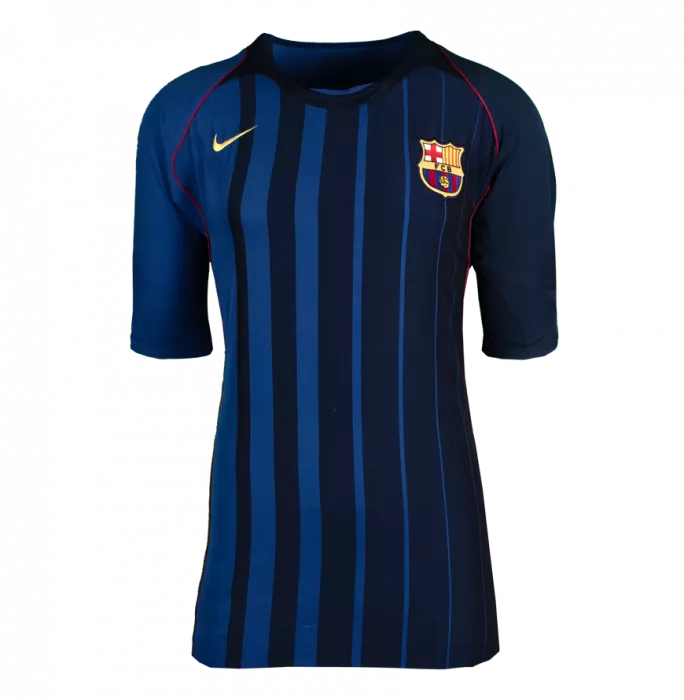 Lionel Messi Official UEFA Champions League Official Back Signed And Framed FC Barcelona 2004-05 Away Shirt