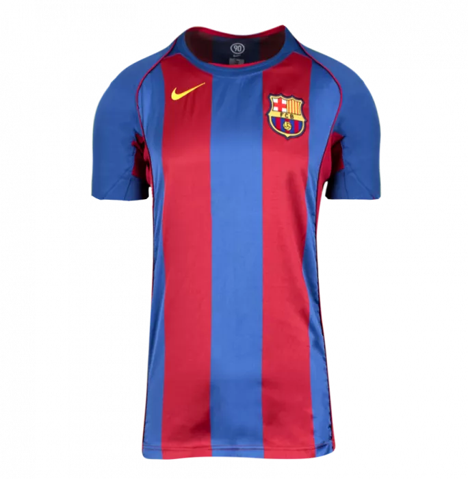 Lionel Messi Official UEFA Champions League Official Back Signed And Framed FC Barcelona 2004-05 Home Shirt