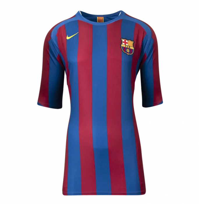 Lionel Messi Official UEFA Champions League Official Back Signed And Framed FC Barcelona 2005-06 Home Shirt