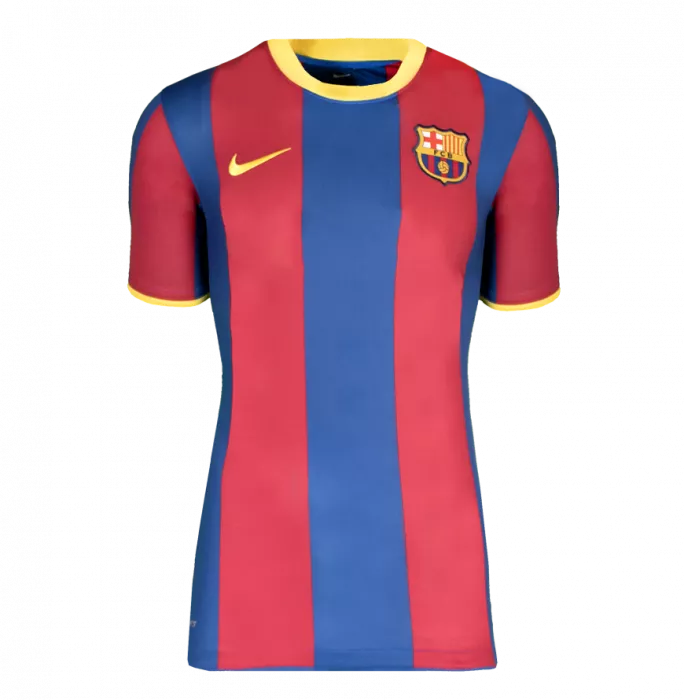 Lionel Messi Official UEFA Champions League Official Back Signed And Hero Framed FC Barcelona 2010-11 Home Shirt