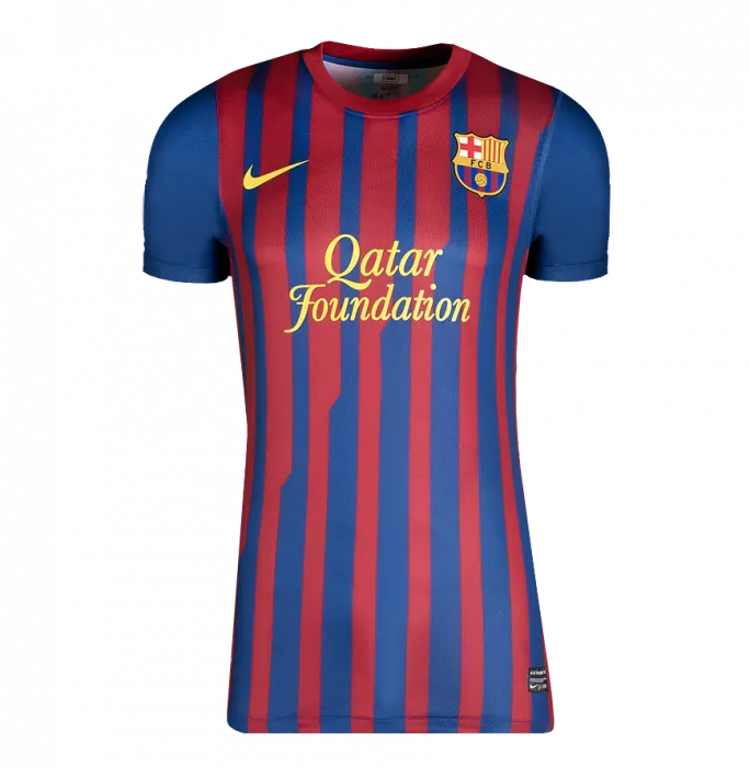 Lionel Messi Official UEFA Champions League Official Back Signed And Hero Framed FC Barcelona 2011-12 Home Shirt - Match Issue