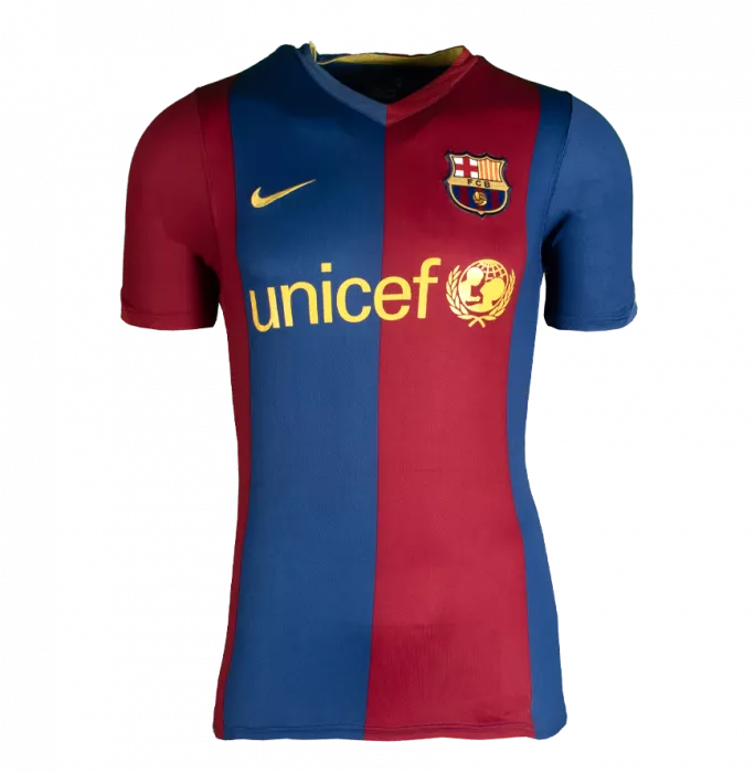 Lionel Messi Official UEFA Champions League Official Back Signed And Framed FC Barcelona 2006-07 Home Shirt