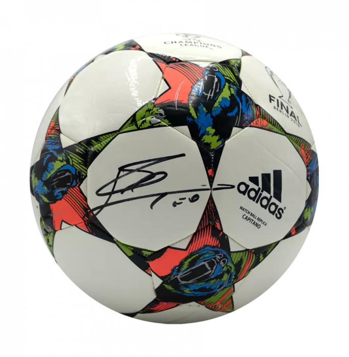 Lionel Messi Official UEFA Champions League Signed 2015 UEFA Champions League Final Football In Acrylic Case