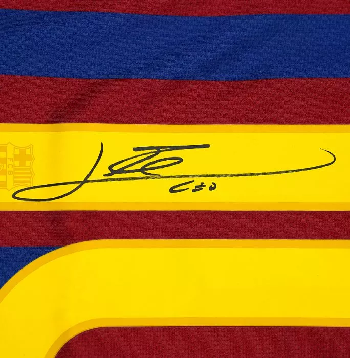 Lionel Messi Signed 2011-12 & 2012-13 FC Barcelona Shirts In Classic Dual Frame: 91 Goals Edition