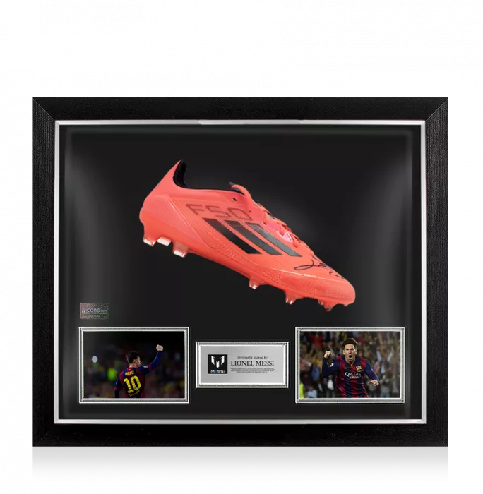 Lionel Messi Signed adidas F50 Pro FG Firm Ground Boot In Bubble Frame: Option 1