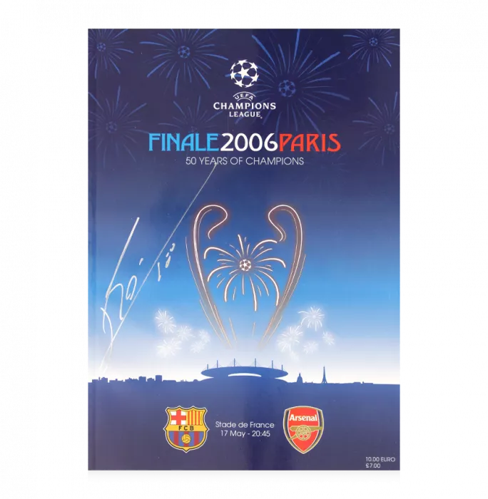 Lionel Messi Signed And Framed 2006 UEFA Champions League Final Programme