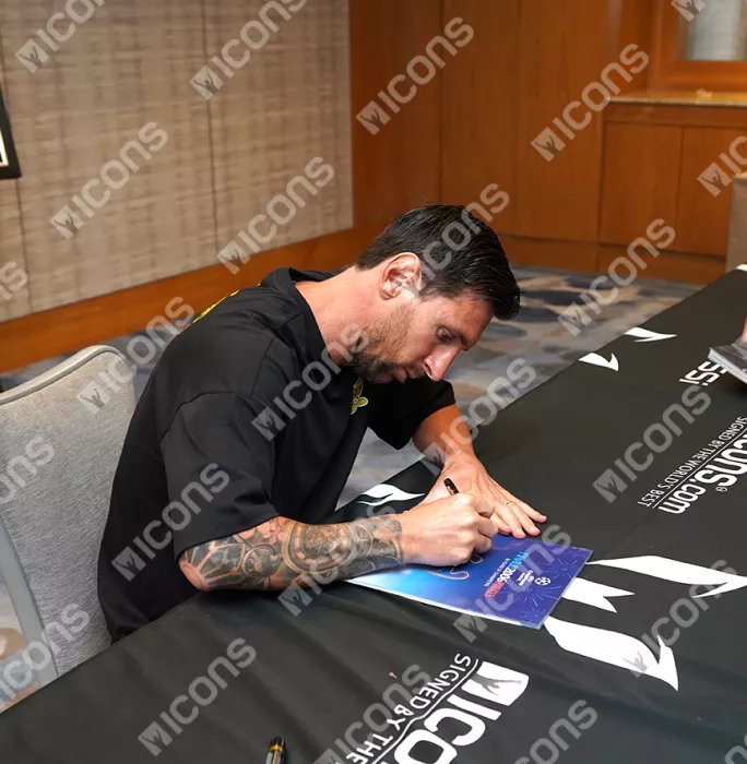 Lionel Messi Signed And Framed 2006 UEFA Champions League Final Programme