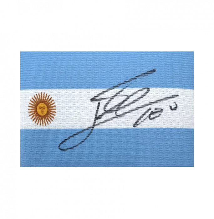 Lionel Messi Signed And Framed Argentina Captain's Armband
