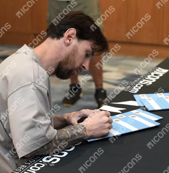 Lionel Messi Signed And Framed Argentina Captain's Armband