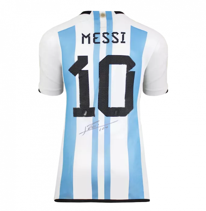 Lionel Messi Signed Argentina & Kylian Mbappe Signed France Shirts In Classic Dual Frame