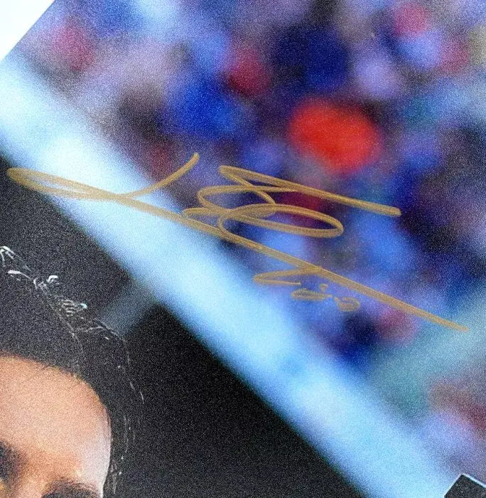 Lionel Messi Signed FC Barcelona Photo In Black Wooden Frame: Golden Boot Winner