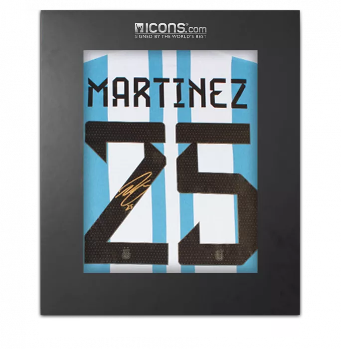 Lisandro Martinez Back Signed Argentina 2022 Home Shirt In Deluxe Packaging