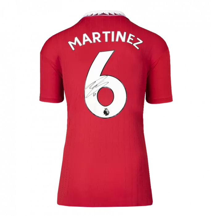 Lisandro Martinez Back Signed Manchester United 2022-23 Home Shirt