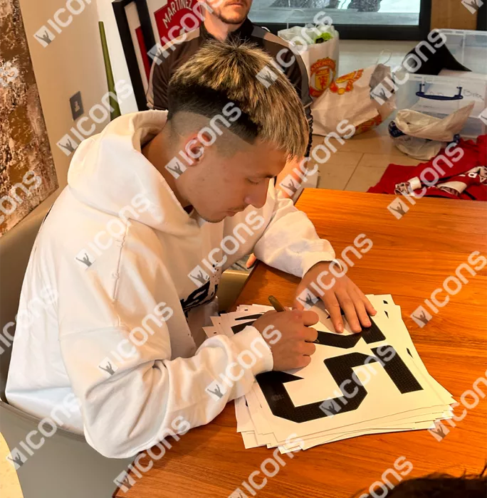 Lisandro Martinez Official 2022 FIFA World Cup™ Back Signed And Framed Argentina 2022 Home Shirt
