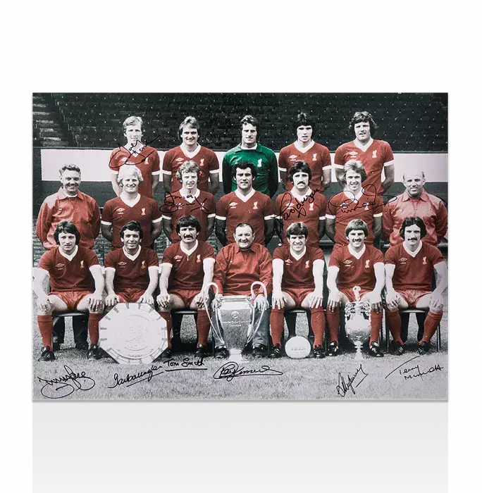 Liverpool 1977 Squad Signed Photo: Double Winners