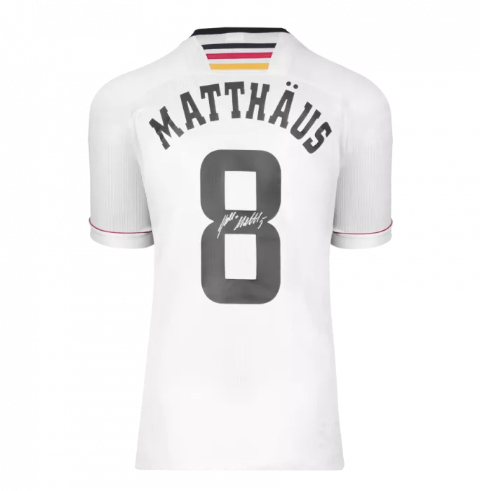 Lothar Matthaus Back Signed Germany 1998-00 Home Shirt In Classic Frame