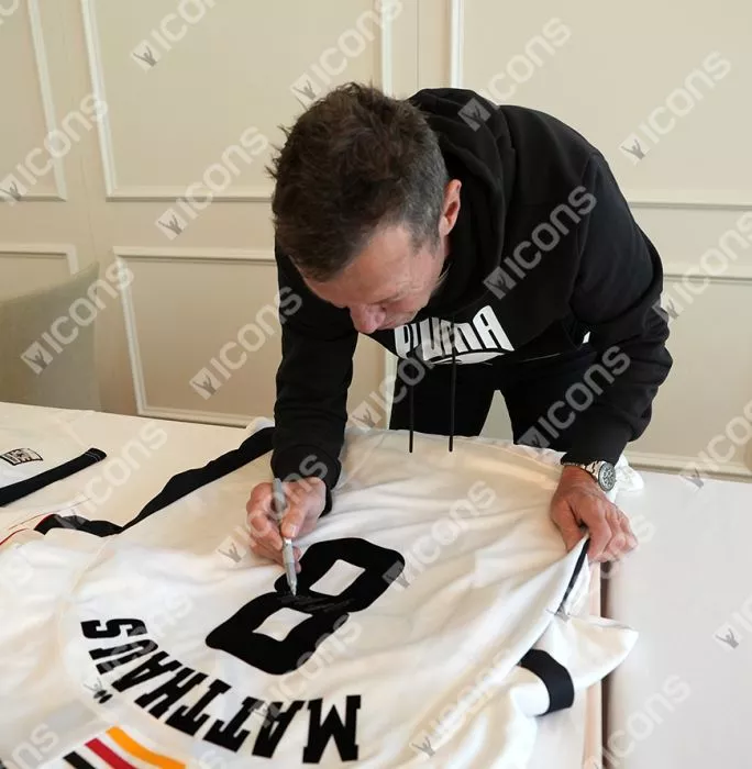 Lothar Matthaus Back Signed Germany 1998-00 Home Shirt In Classic Frame