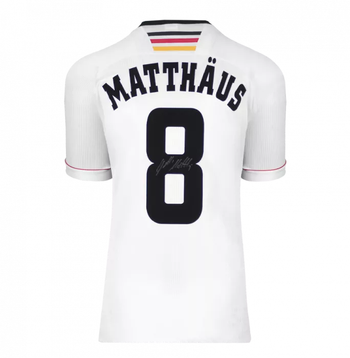 Lothar Matthaus Back Signed Germany 1998-00 Home Shirt In Hero Frame: Option 1