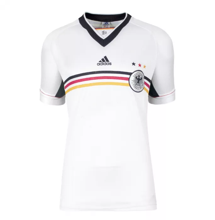 Lothar Matthaus Back Signed Germany 1998-00 Home Shirt In Hero Frame: Option 1