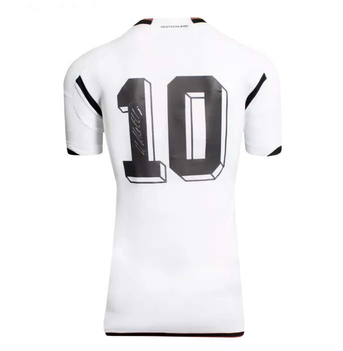 Lothar Matthaus Back Signed Germany Modern Home Shirt In Hero Frame: Option 1