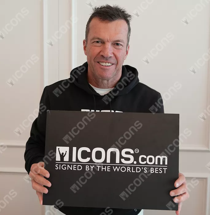 Lothar Matthaus Back Signed Internazionale 1990 Home Shirt In Deluxe Packaging