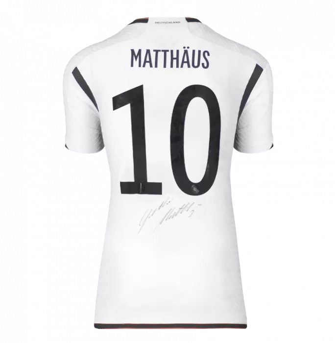 Lothar Matthaus Back Signed Modern Germany Home Shirt: Signed Under Number In Hero Frame: Option 1