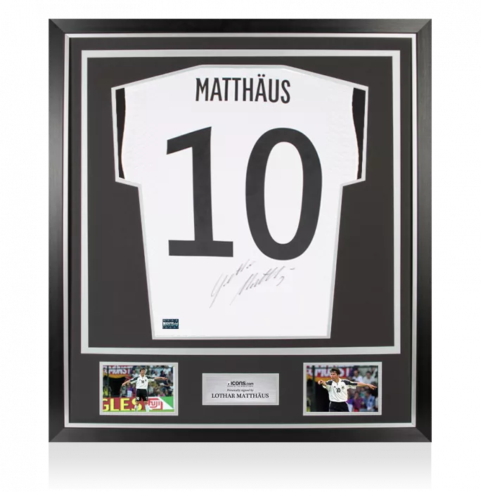 Lothar Matthaus Back Signed Modern Germany Home Shirt: Signed Under Number In Classic Frame