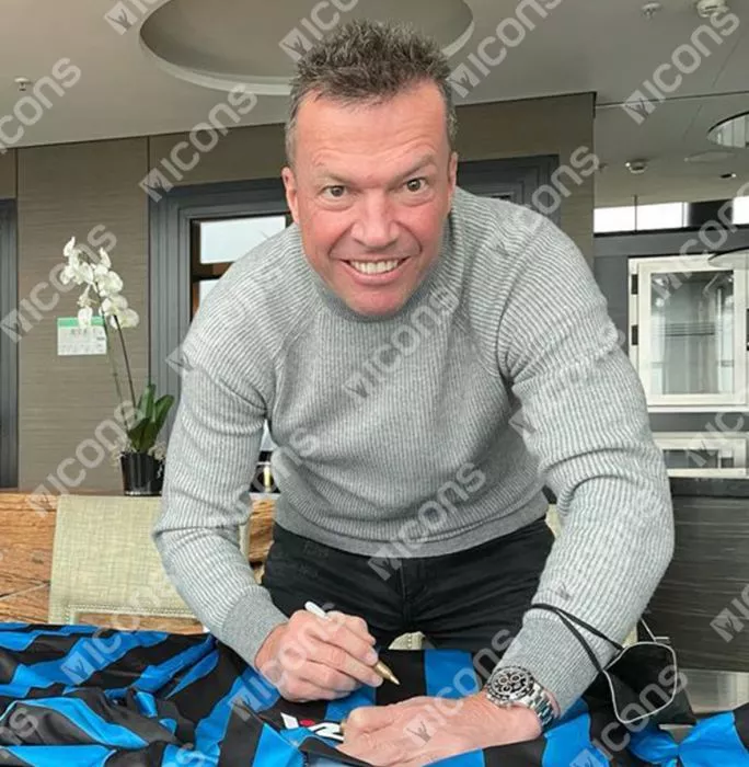Lothar Matthaus Front Signed Internazionale 1990 Home Shirt