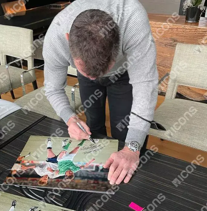 Lothar Matthaus Official 1990 FIFA World Cup™ Signed And Framed Germany Photo: Semi-Final Vs England