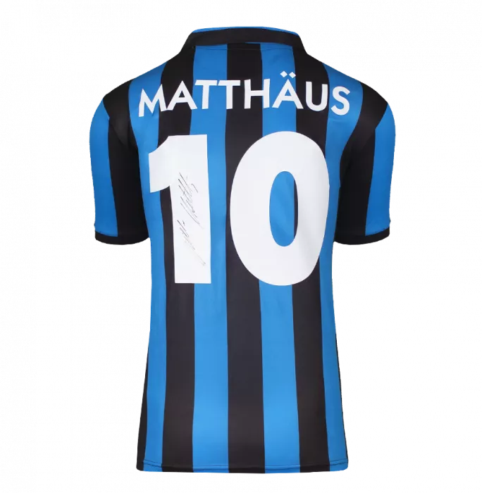 Lothar Matthaus Official Ballon D'Or™ Back Signed And Hero Framed Internazionale 1990 Home Shirt