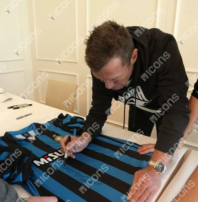 Lothar Matthaus Official Ballon D'Or™ Front Signed And Hero Framed Internazionale 1990 Home Shirt - Ballon D'Or Edition