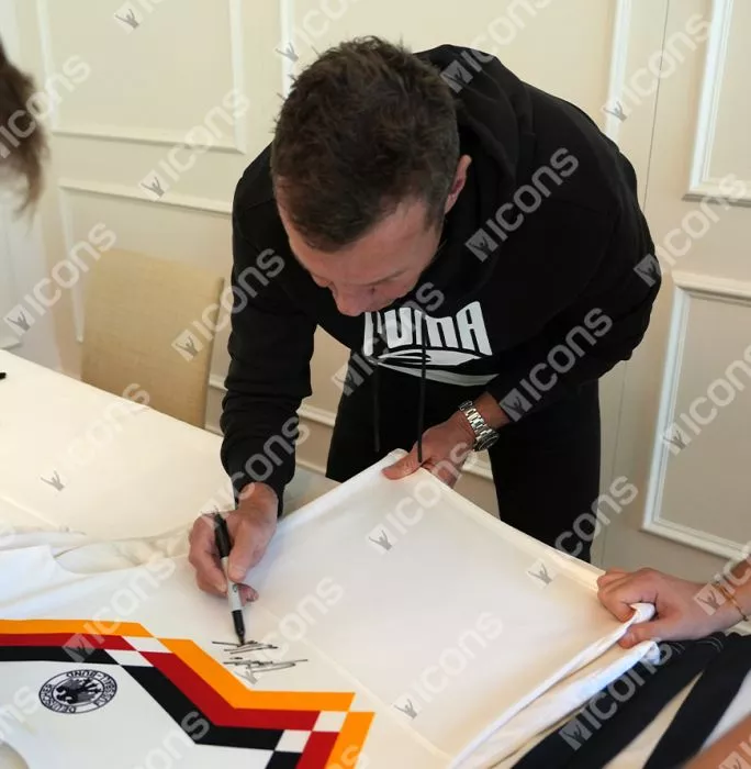 Lothar Matthaus Official FIFA World Cup Front Signed And Framed Germany 1988-90 Home Shirt
