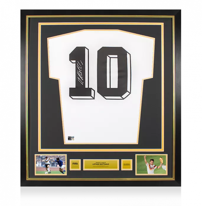 Lothar Matthaus Official FIFA World Cup™ Back Signed And Framed Modern Germany Home Shirt