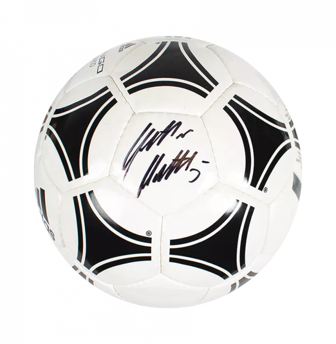Lothar Matthaus Official UEFA Champions League Signed Football In Acrylic Case