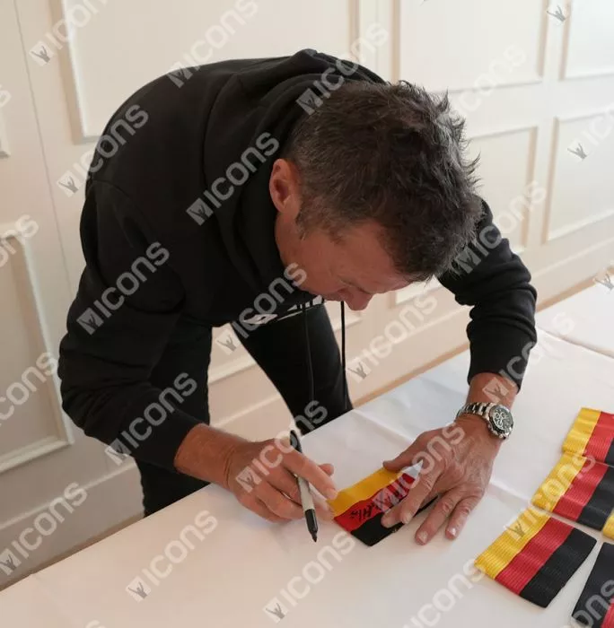 Lothar Matthaus Signed And Framed Germany Captain's Armband