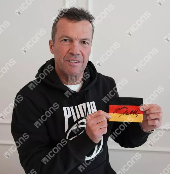 Lothar Matthaus Signed And Framed Germany Captain's Armband