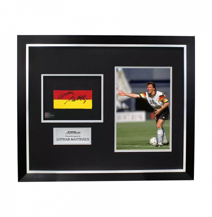 Lothar Matthaus Signed and Framed Germany Captain's Armband