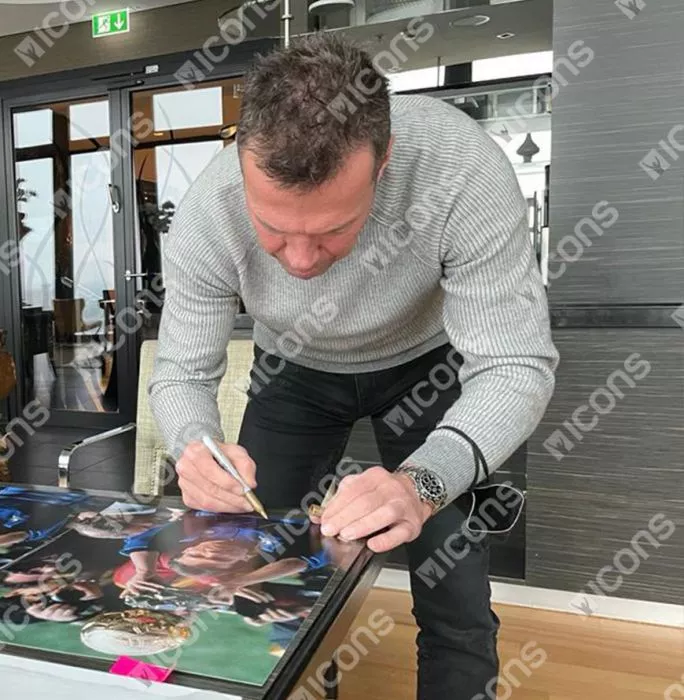 Lothar Matthaus Signed Internazionale Photo: 1990 Ballon D'Or Winner