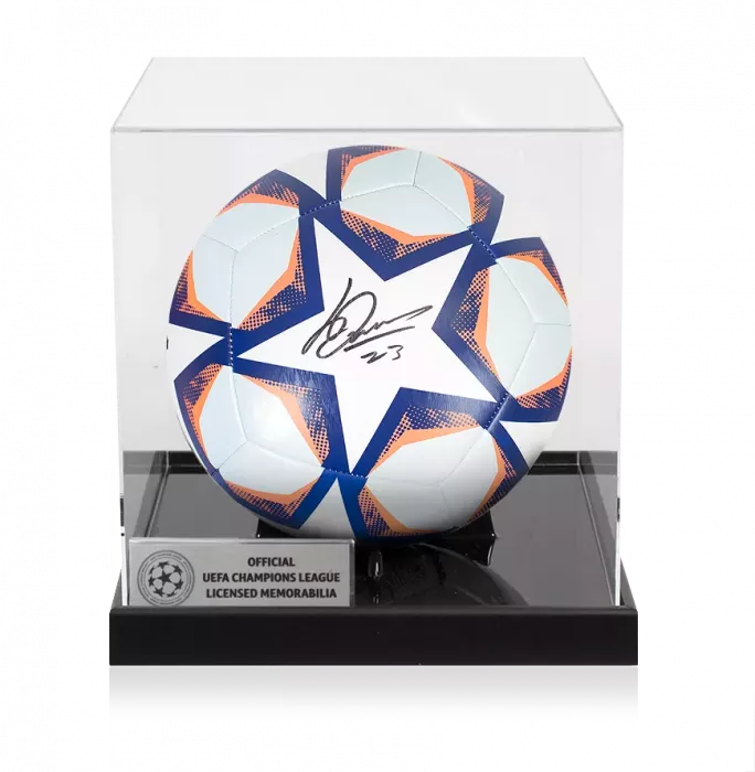 Luis Diaz Official UEFA Champions League Signed Football In Acrylic Case