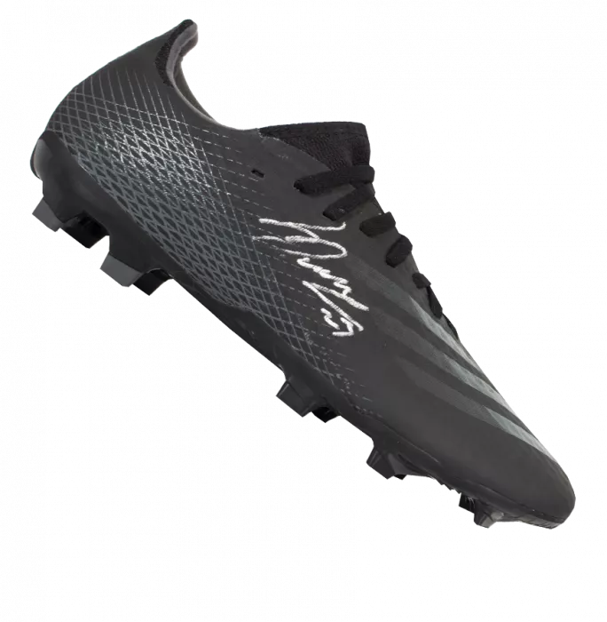 Luis Diaz Signed Black Adidas Boot In Acrylic Case