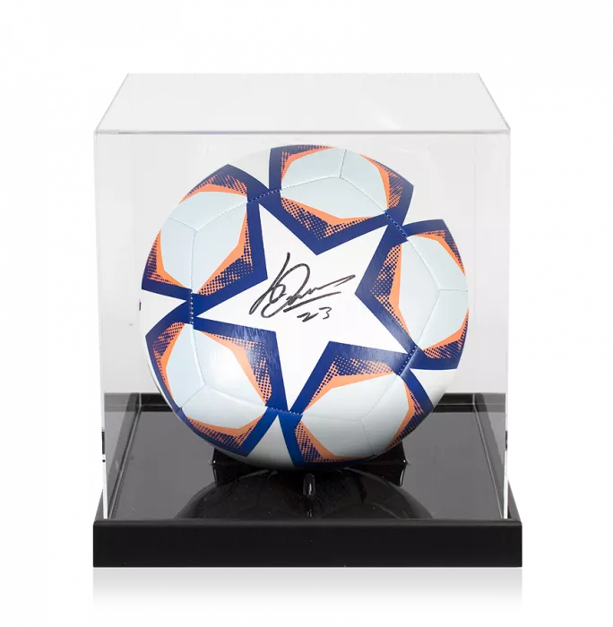 Luis Diaz Signed UEFA Champions League Football In Acrylic Case